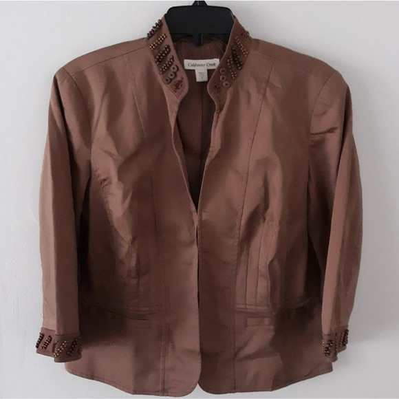 Coldwater Creek Embellished Blazer 8 - Picture 1 of 7